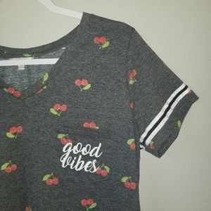 💎3/$20 SALE💎Good Vibes Cherry T-Shirt